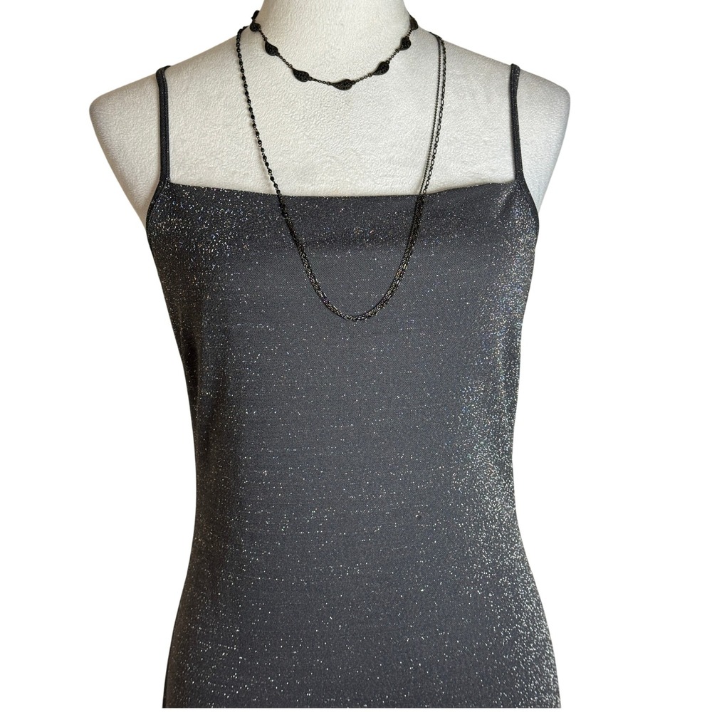 Glitter Sparkle Womens Maxi Formal Gown Dress Size Small Evening Event Mobwife - Picture 1 of 12